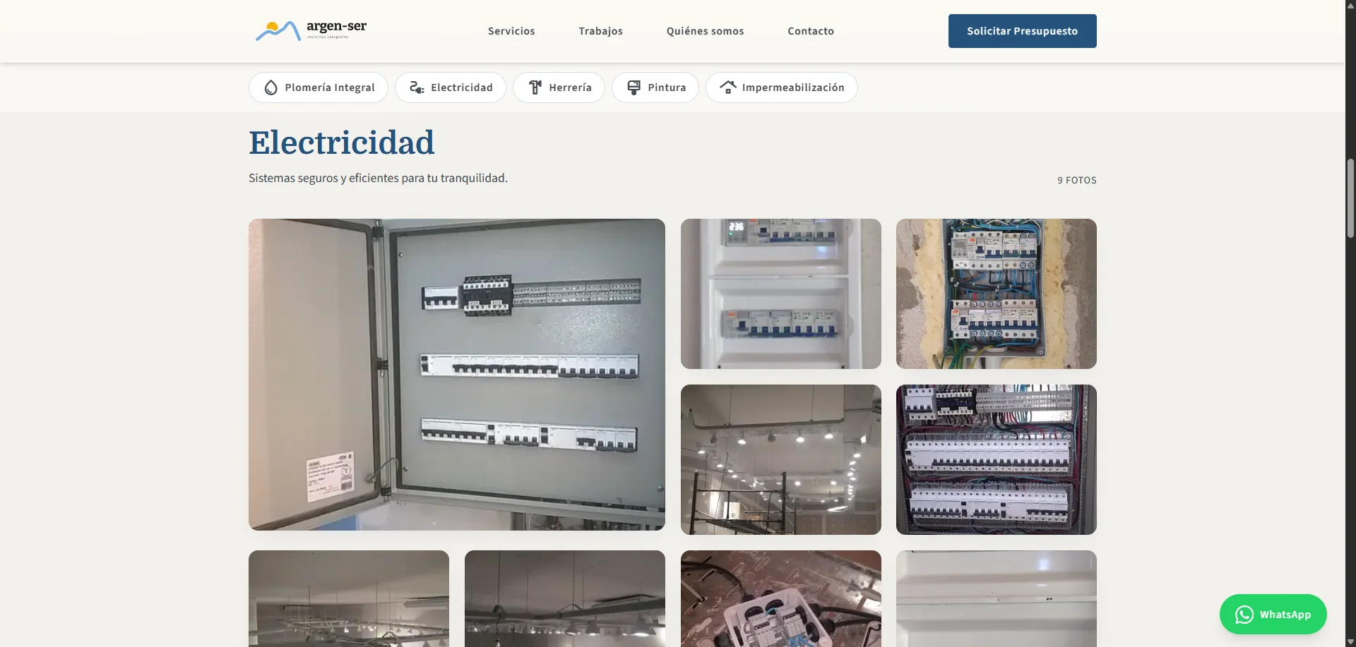 Galería de trabajos de electricidad